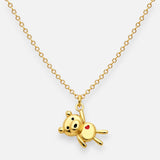 Collar Osito Corazón Esmaltado