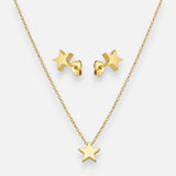 Set Collar y Aros Estrella 8 mm