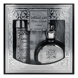 Estuche Lattafa Fakhar EDP 100 ml + Perfume Spray 200 ml Hombre (2 pcs)