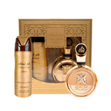 Estuche Lattafa Fakhar Extrait EDP 100 ml + Perfume Spray 200 ml Mujer
