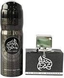 Estuche Lattafa Al Dur Al Maknoon Silver Edp 100 Ml + Deo Spray 200 Ml Hombre