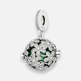 Colgante Charm Llamador de Ángeles Flores Circones 16 mm