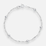 Pulsera Singapur con Esferas De Acero
