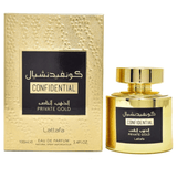 Perfume Lattafa Confidential Private Gold Edp 100ml Unisex (Aroma Como a erba pura xerjoff)